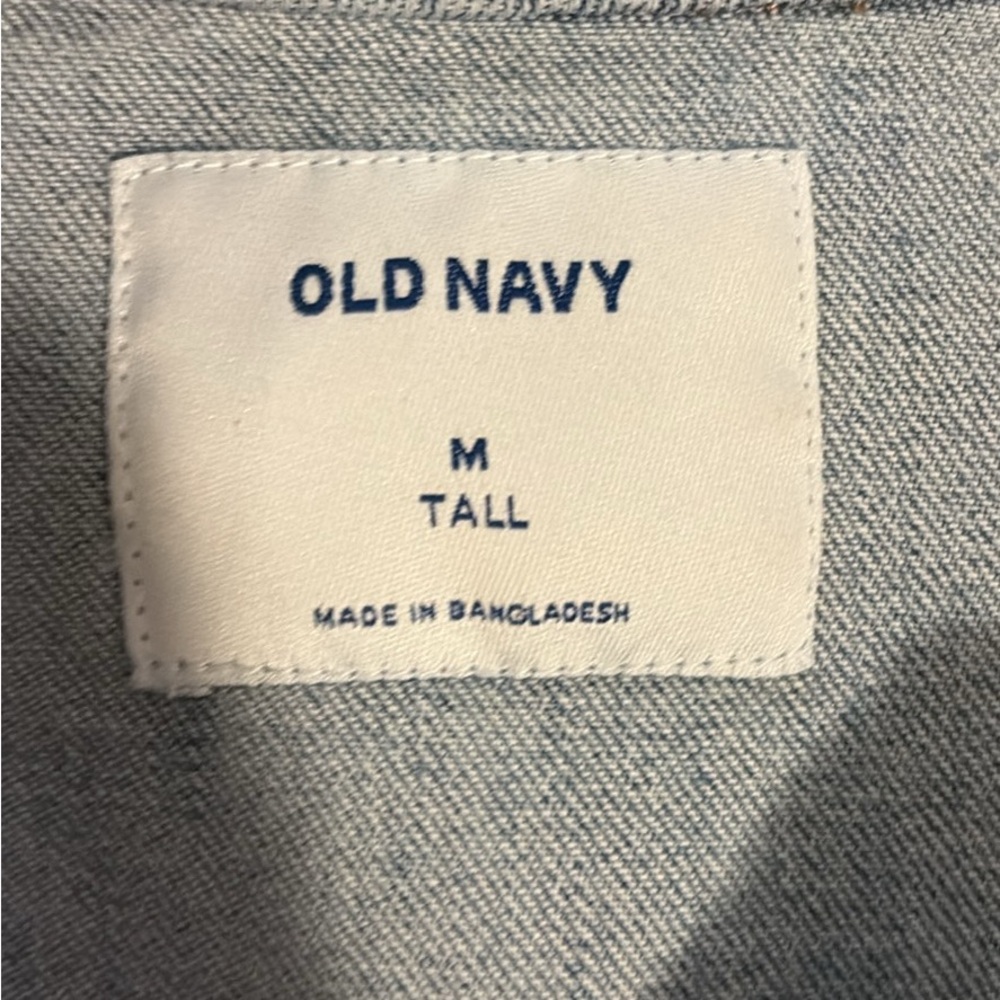 Old Navy Light Blue Denim Jacket M (Tall) - Picture 2 of 3